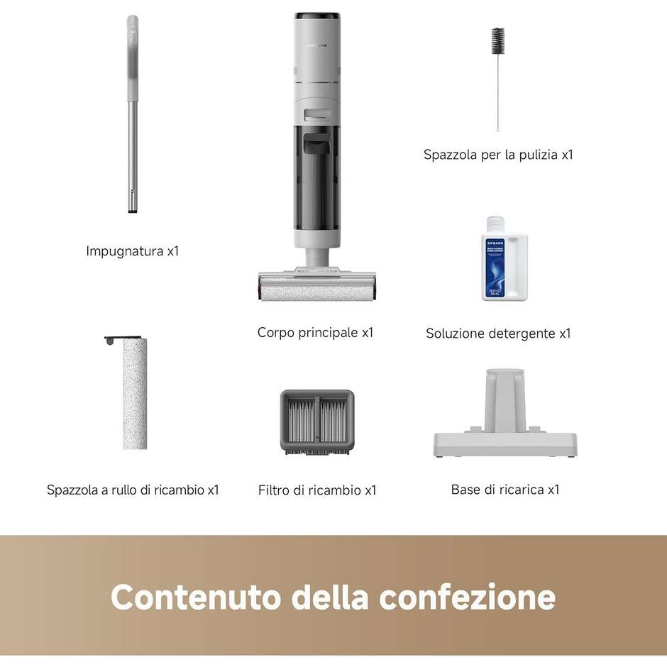 Dreame G10 Pro Lavapavimenti Cordless 16.000 Pa 35 min Display LED Nero.
