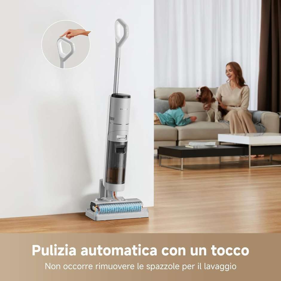 Dreame G10 Pro Lavapavimenti Cordless 16000Pa Autonomia 35 min con Display LED e Autopulizia Rullo Nero