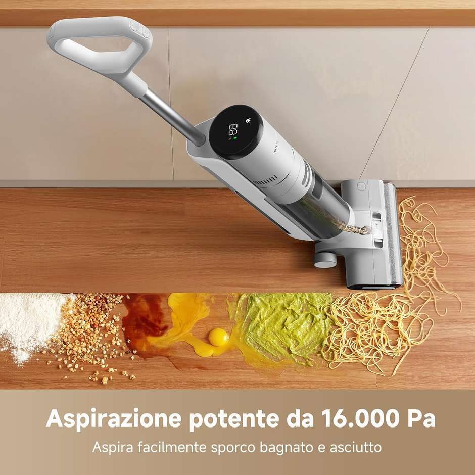 Dreame G10 Pro Lavapavimenti Cordless 16000Pa Autonomia 35 min con Display LED e Autopulizia Rullo Nero
