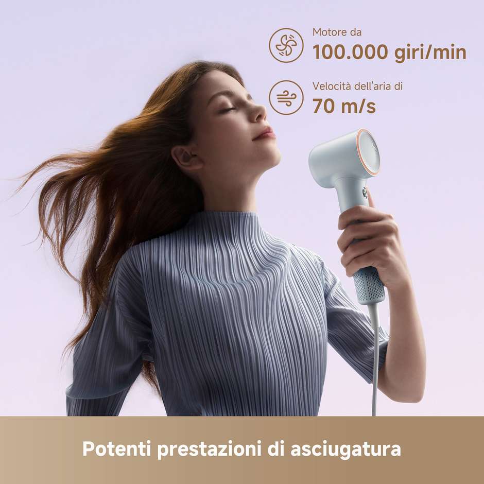 Dreame Mini Flow Asciugacapelli 1200W Ioni 70 m/s Bianco