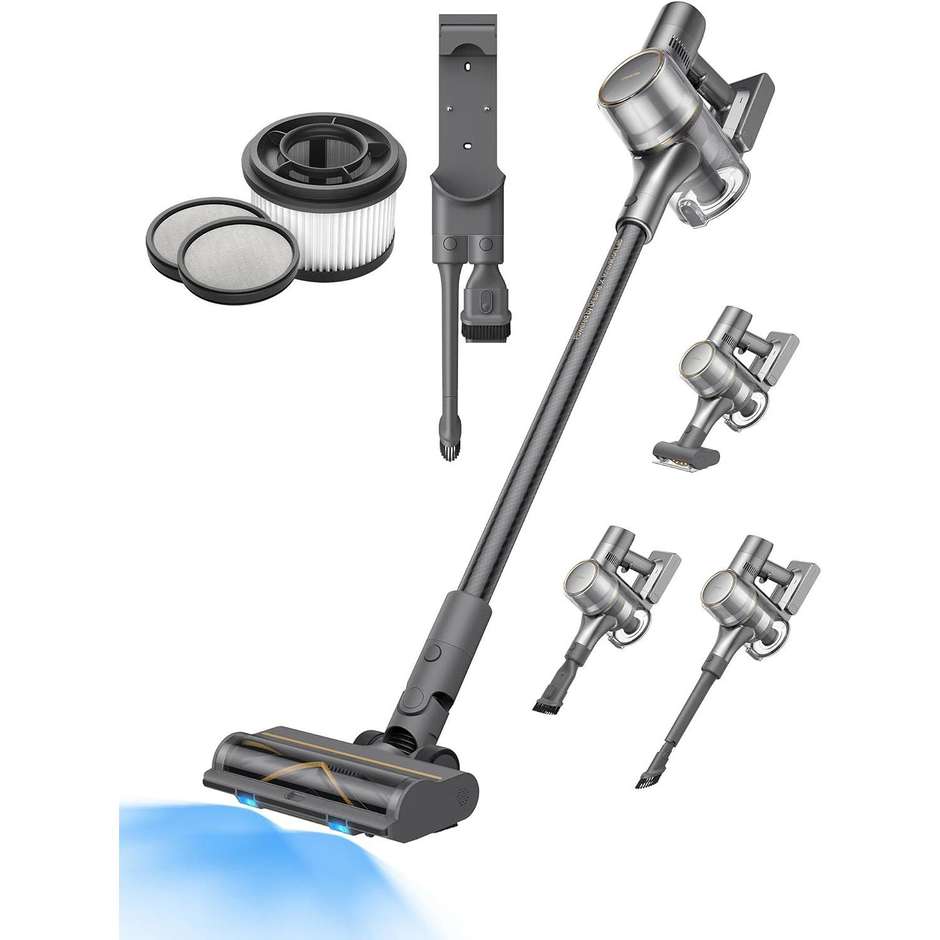 Dreame R20 Combo Aspirapolvere e Scopa Elettrica 2 in 1 570W 190AW con Luce Laser Blu Grigio