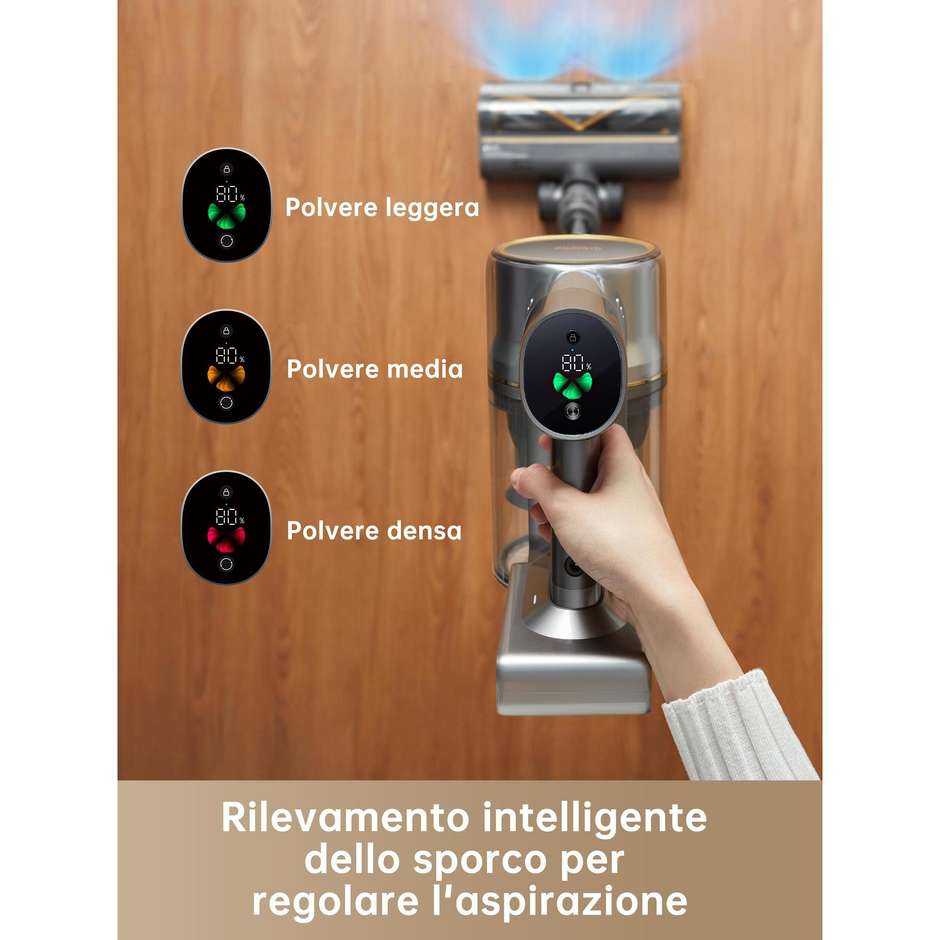 Dreame R20COMBO Scopa Elettrica Ricaricabile 2 in 1 Senza Fili Ciclonica 570 W 0,6 L Grigio