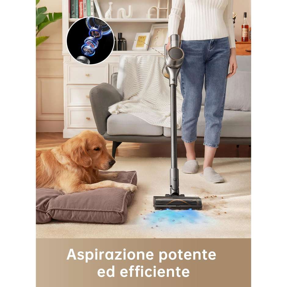 Dreame R20COMBO Scopa Elettrica Ricaricabile Senza Fili Ciclonica Nero