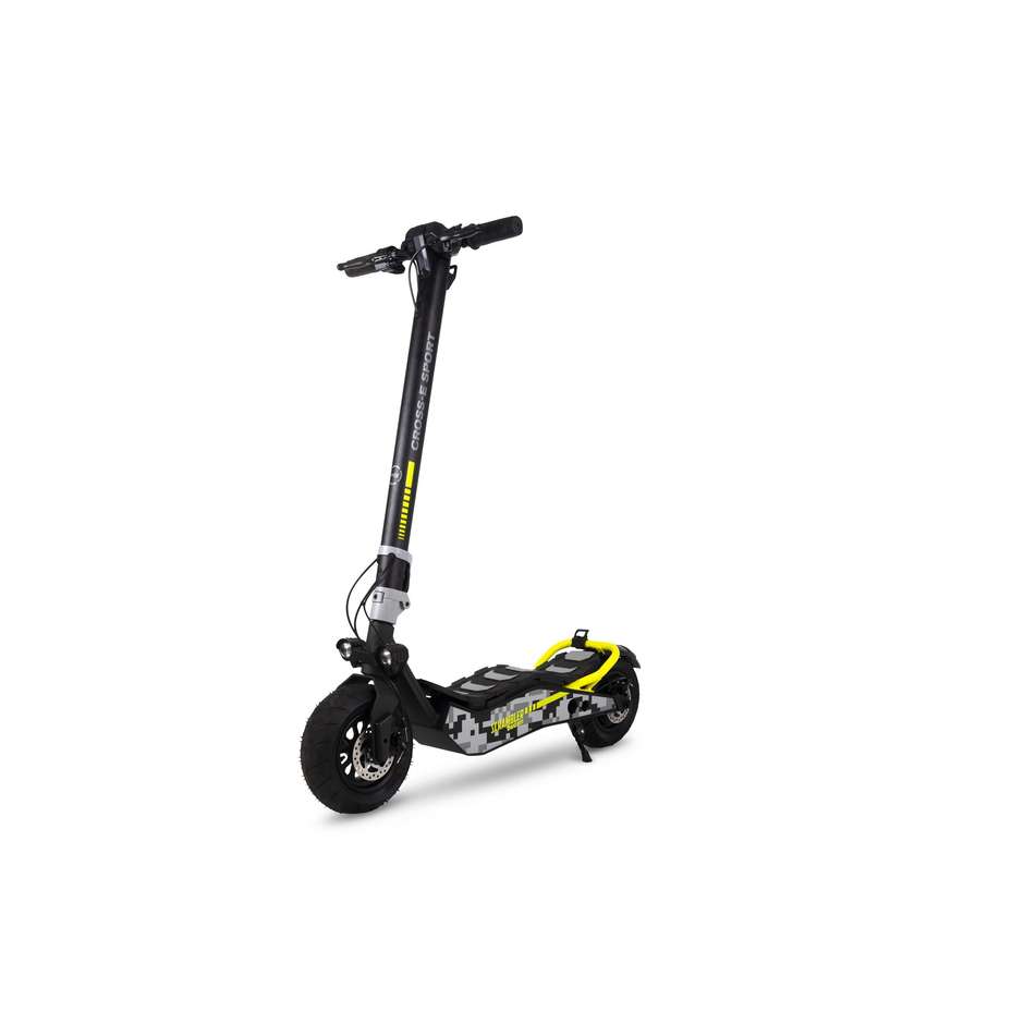 Ducati Cross-E Sport Monopattino elettrico 6.5" velocità max 25 Km/h colore nero, grigio e giallo
