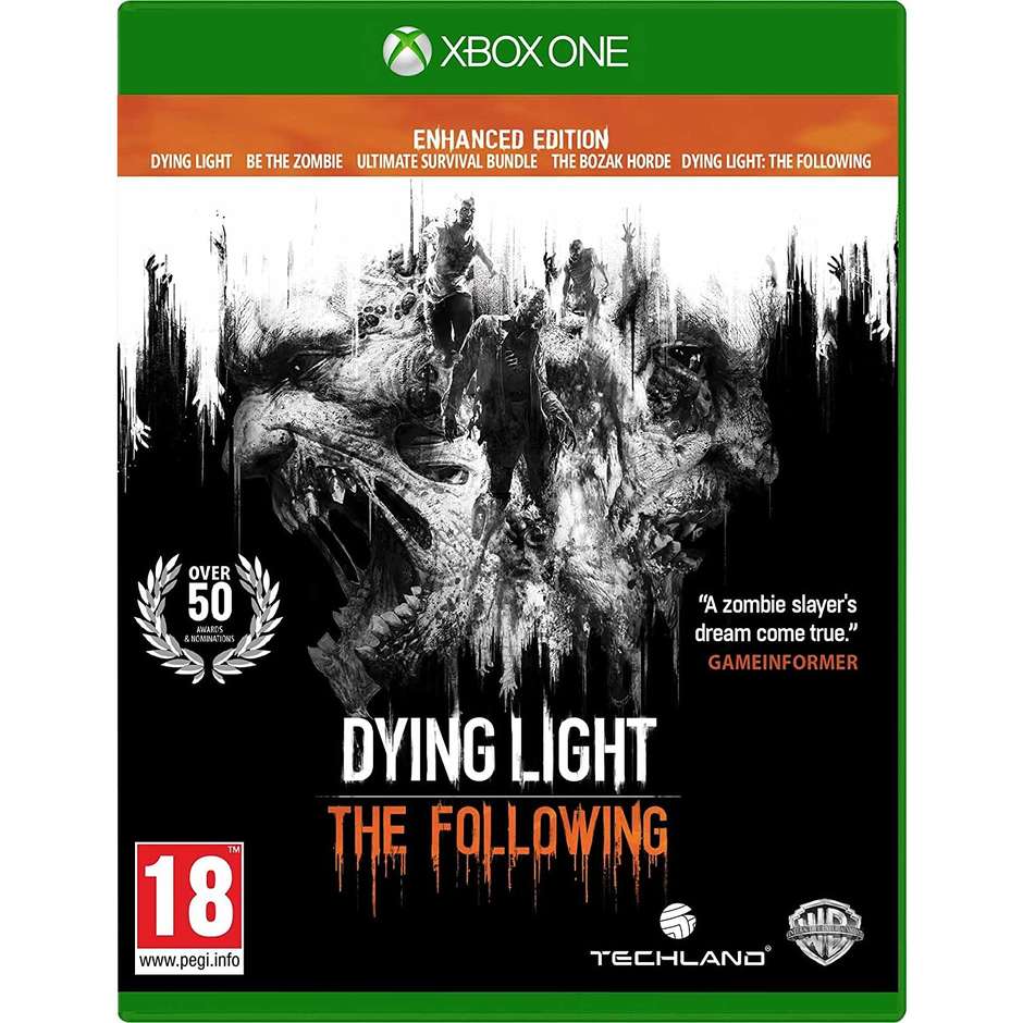 Dying Light: The Following Enhanced Edition per Xbox One Azione Survival Horror Parkour e Zombie Disco Blu-ray