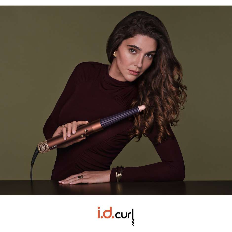 Dyson Airwrap i.d. multistyler capelli lisci e mossi Copper/Plum, Bluetooth e 6 accessori