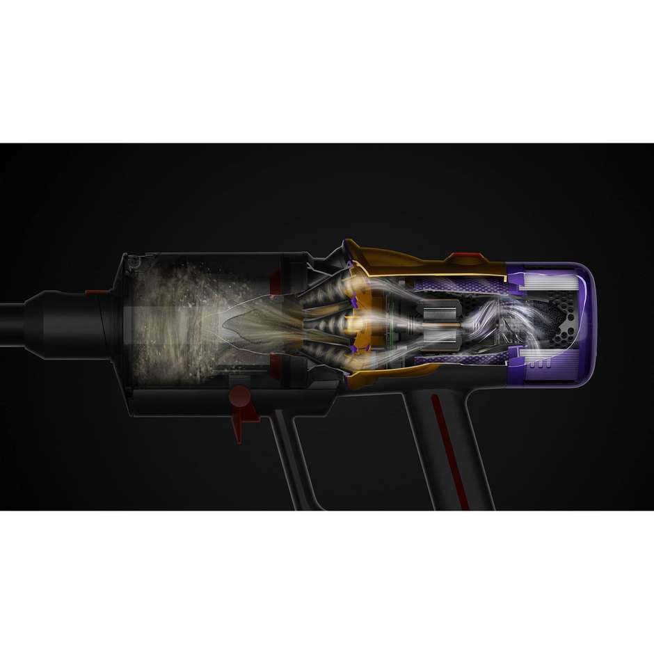 Dyson Aspirapolvere V12 Detect Absolute Aspirapolvere Potenza 545 W Colore Nichel, Giallo