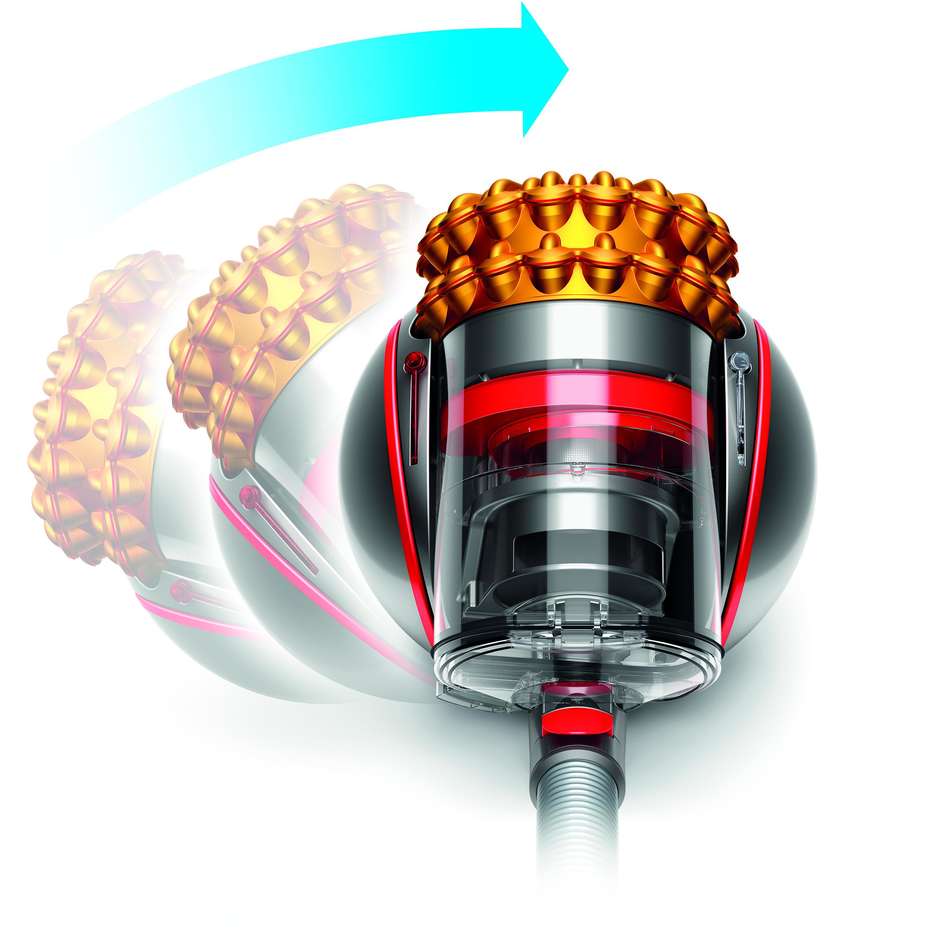 Dyson CY26BIGBALLMULTIFLOOR2 Aspirapolvere Senza sacco Dyson Cinetic Big Ball Potenza 600 W Colore Grigio, Giallo