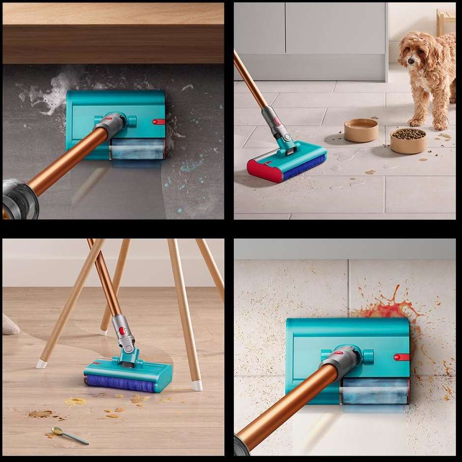 Dyson Cyclone V10 Submarine™ Aspirapolvere Lavapavimenti - 60 min, Spazzola Submarine, Rame/Grigio