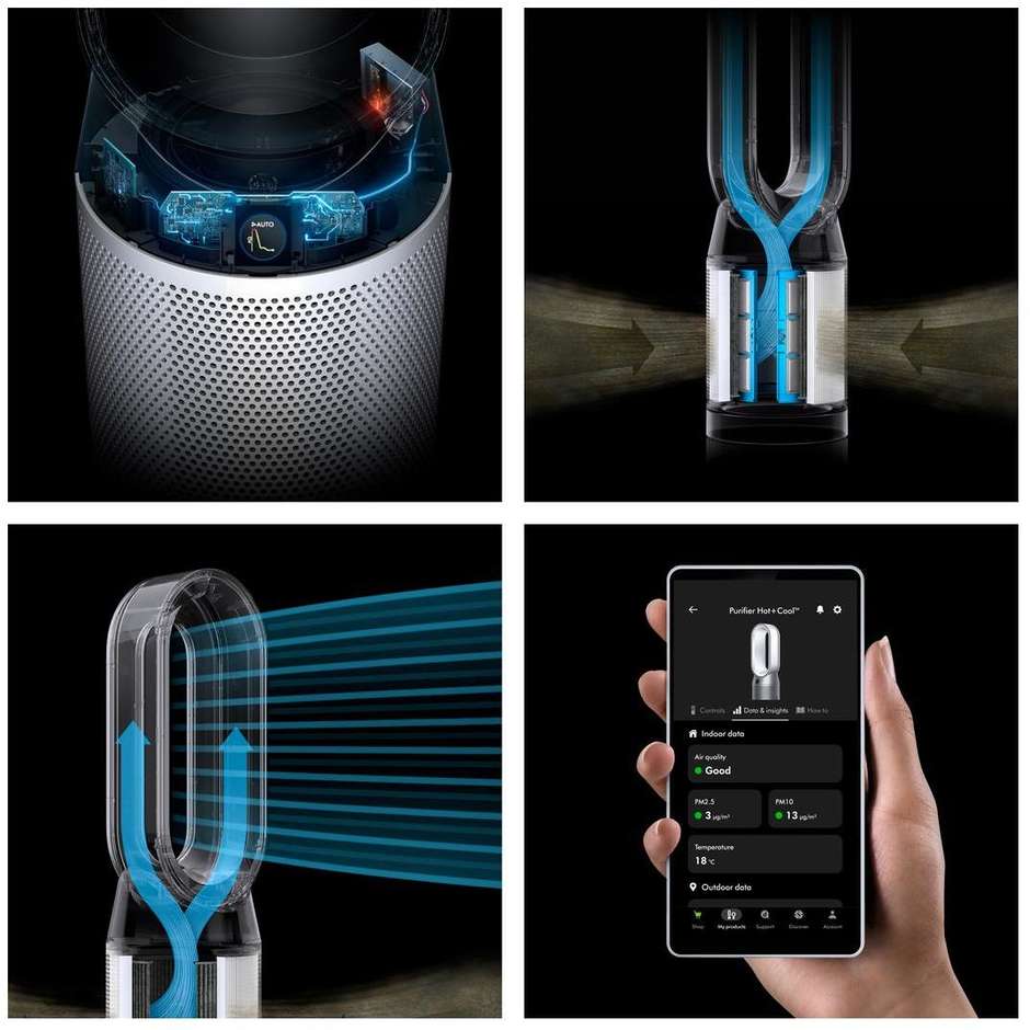 Dyson HP11 Purifier Termoventilatore pure Hot + Cool Adatto per stanze fino a27 m²