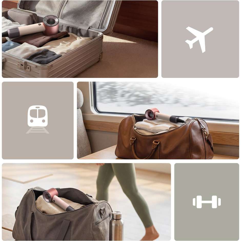 Dyson Supersonic Travel Asciugacapelli da Viaggio 2 Velocità 3 Temperature Rosa Cipria