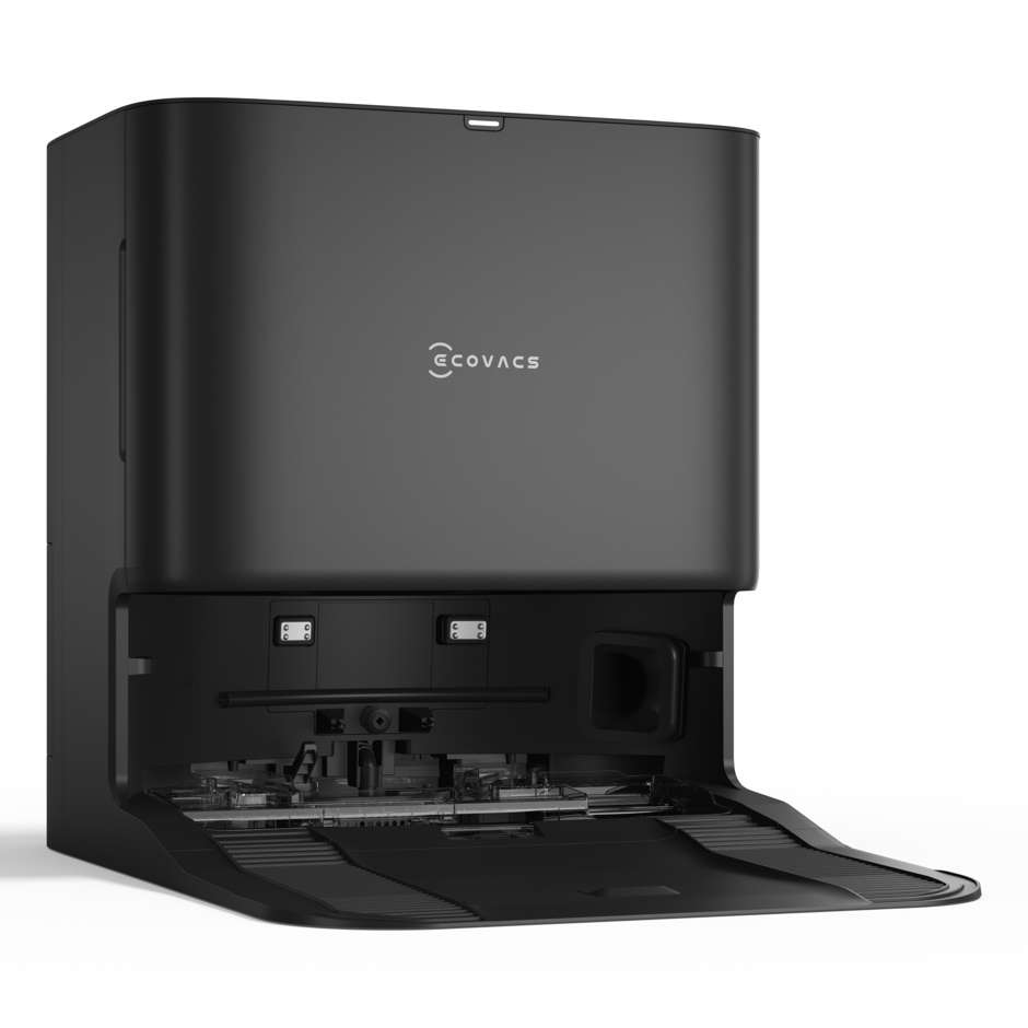 Ecovacs DEEBOT T80 OMNI Robot Aspirapolvere e Lavapavimenti con Stazione Autosvuotante e Lavaggio Panni Nero