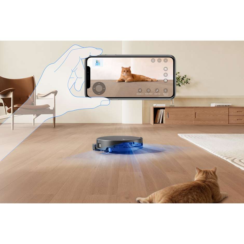 Ecovacs DEEBOT T90 PRO OMNI Robot Aspirapolvere e Lavapavimenti 30000 Pa, Nero