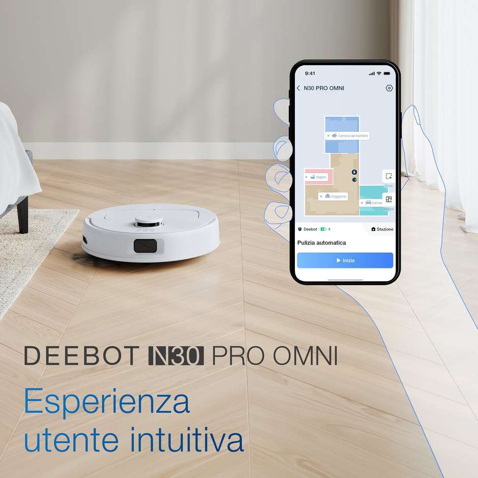 Ecovacs N30 PRO OMNI Capacita 2,95 L Senza sacchetto Colore Bianco