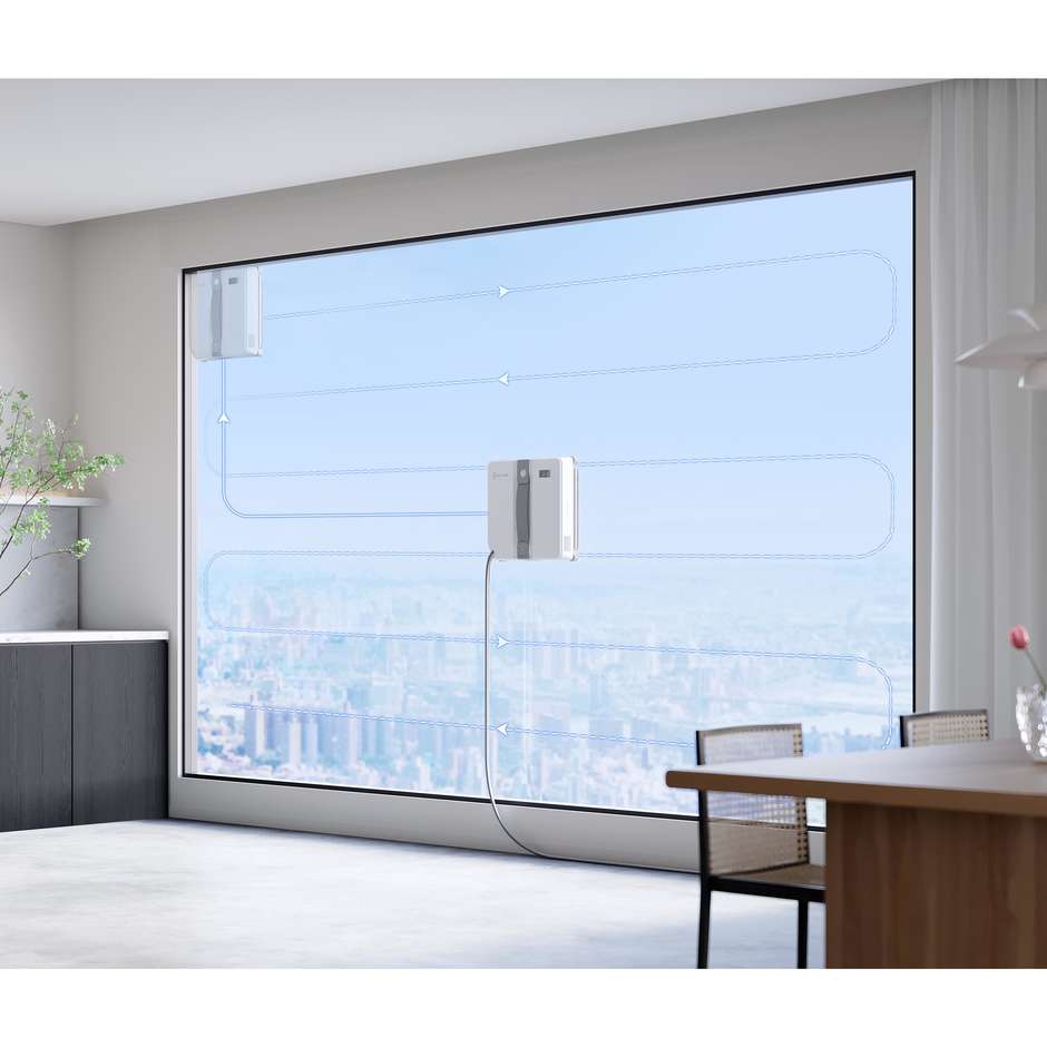Ecovacs WINBOT mini robot lavavetri, 215 × 215 mm, grigio e bianco