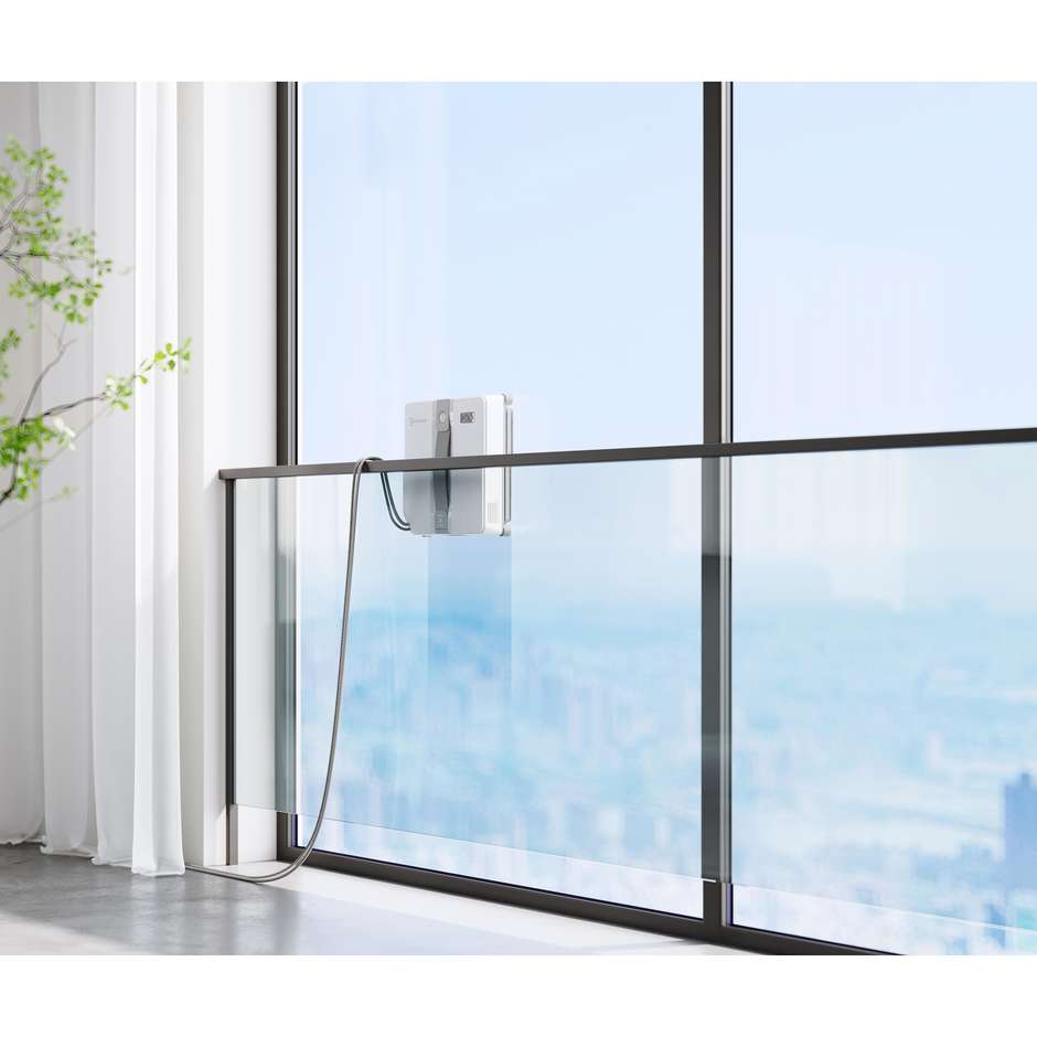 Ecovacs WINBOT mini robot lavavetri, 215 × 215 mm, grigio e bianco