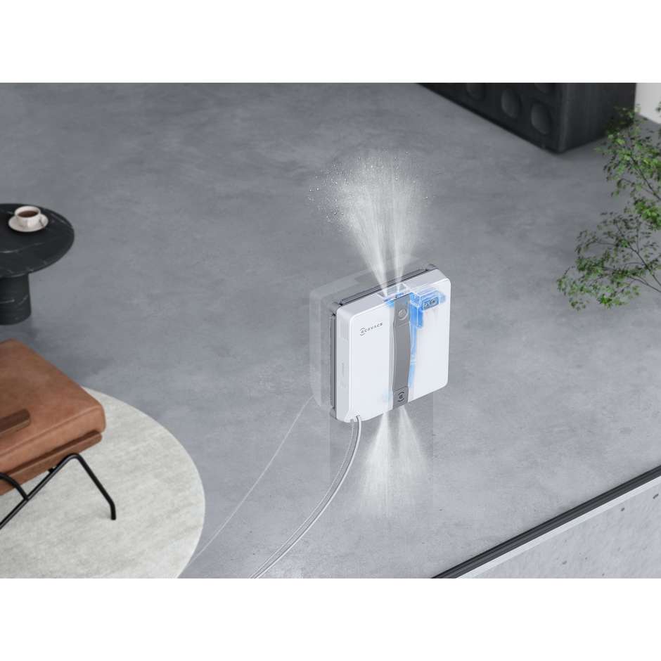 Ecovacs WINBOT Mini Robot Lavavetri Compatto Spessore 55 mm Serbatoio 60 ml Bianco e Grigio