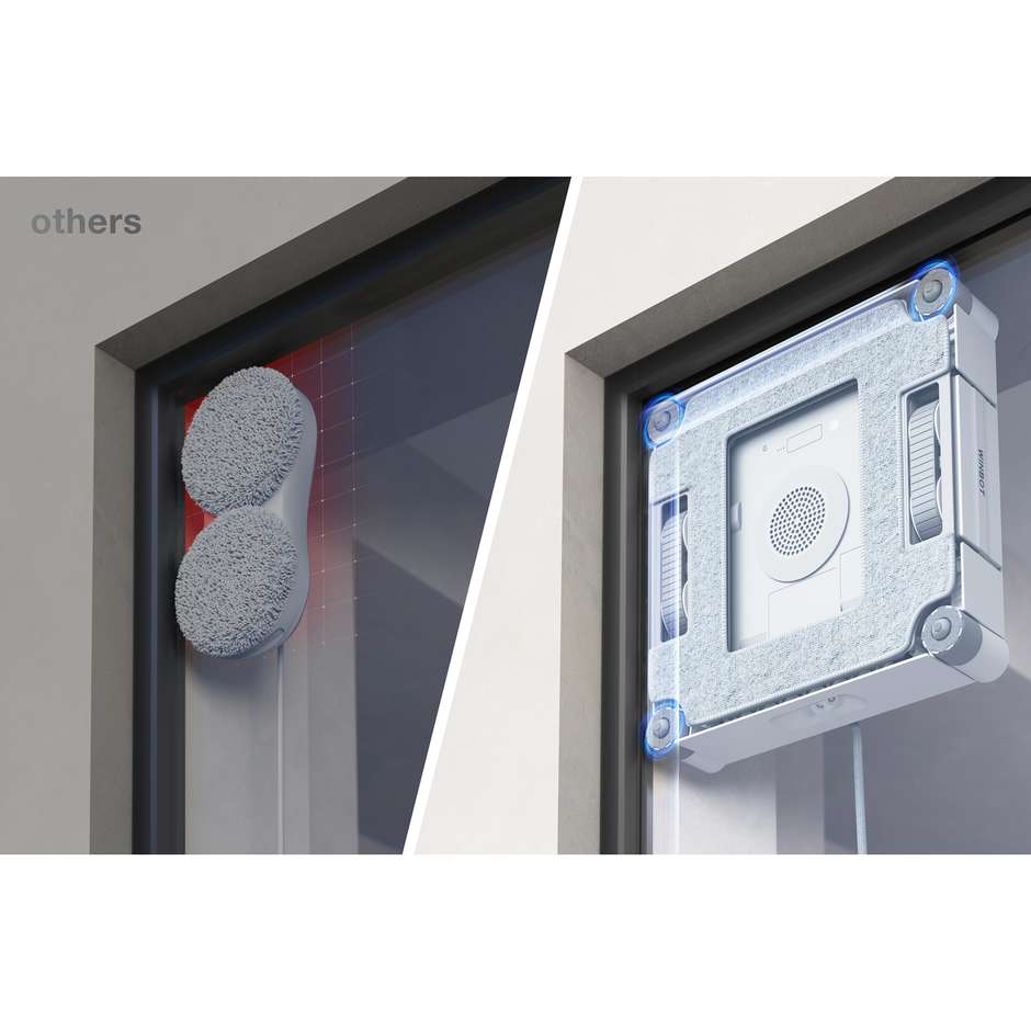 Ecovacs WINBOT W2S PRO OMNI robot lavavetri con stazione, TruEdge 2.0 e autonomia fino a 110 minuti