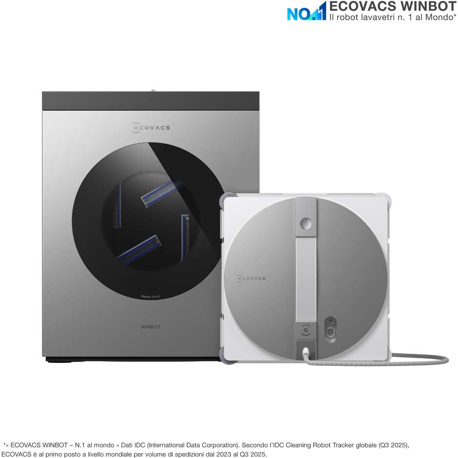 Ecovacs WINBOT W3 OMNI EU Robot Lavavetri con Aspirazione 8000 Pa