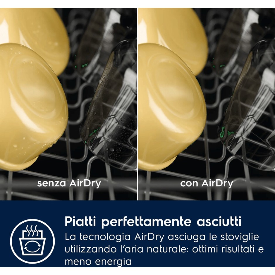 Electrolux E52LC202S lavastoviglie da incasso totale 60 cm, 14 coperti, classe C, AirDry