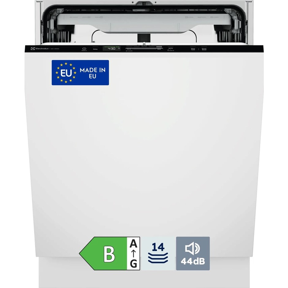 Electrolux E62LB202S lavastoviglie da incasso totale 14 coperti, classe B, QuickSelect e AirDry