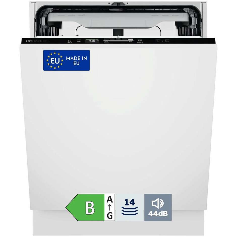 Electrolux E62LB202S lavastoviglie da incasso totale 14 coperti, classe B, QuickSelect e AirDry