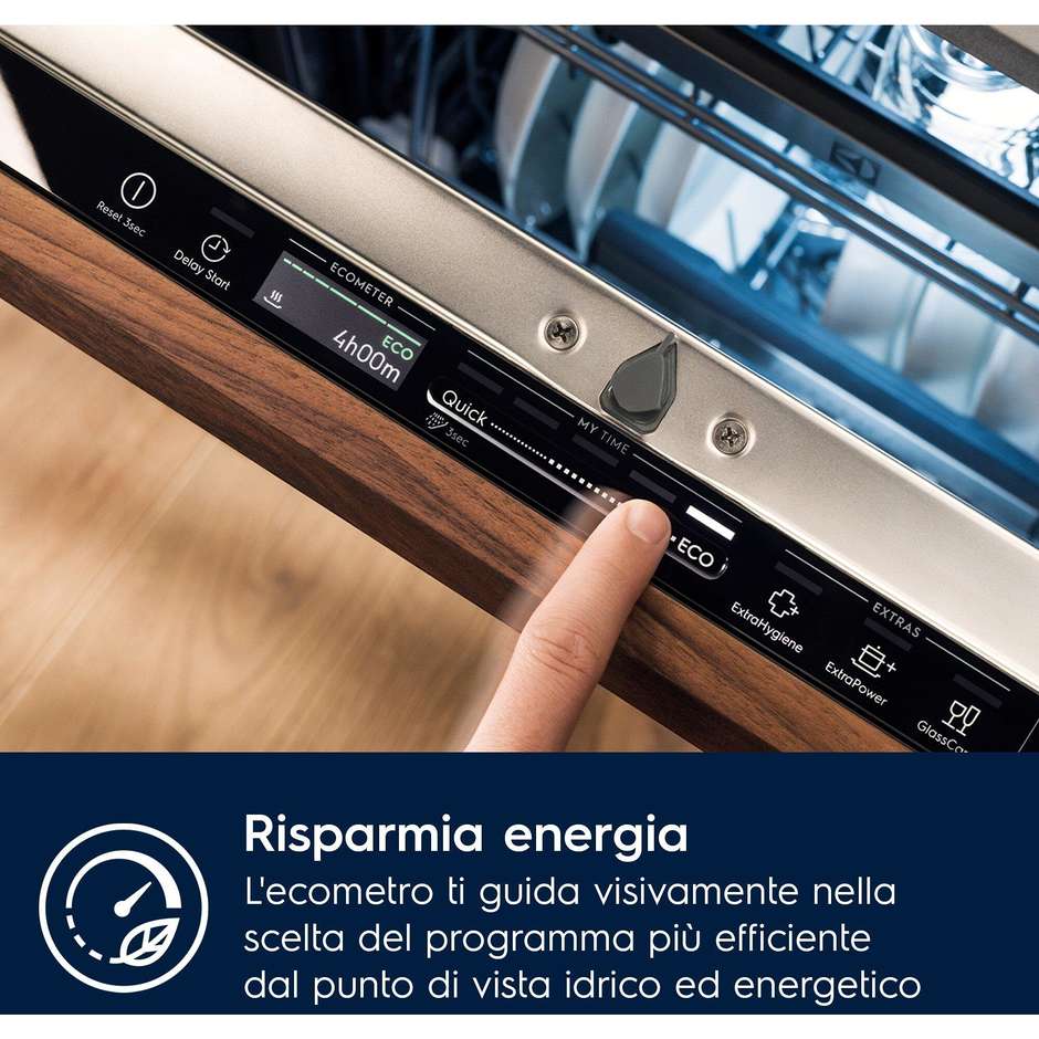 Electrolux E82LX220S Lavastoviglie da Incasso 60 cm 14 Coperti Wi-Fi Classe A