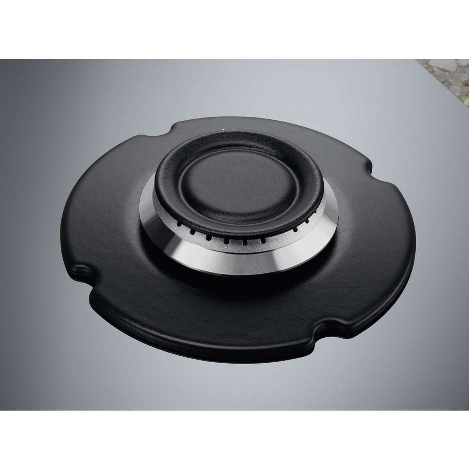 ELECTROLUX EGG75372M Piano Cottura a Gas 75 cm 5 Fuochi Griglie in Ghisa Acciaio Inox