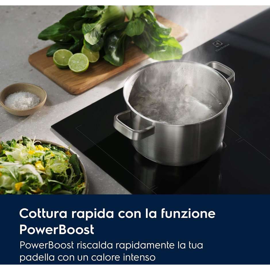 Electrolux EIV83443CT Piano cottura a induzione 80 cm Bridge 4 zone Nero
