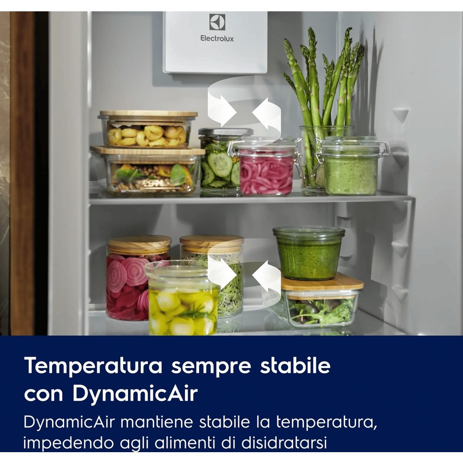 Electrolux ENA7TE75S frigorifero combinato da incasso TwinTech Total No Frost 375 l, classe E