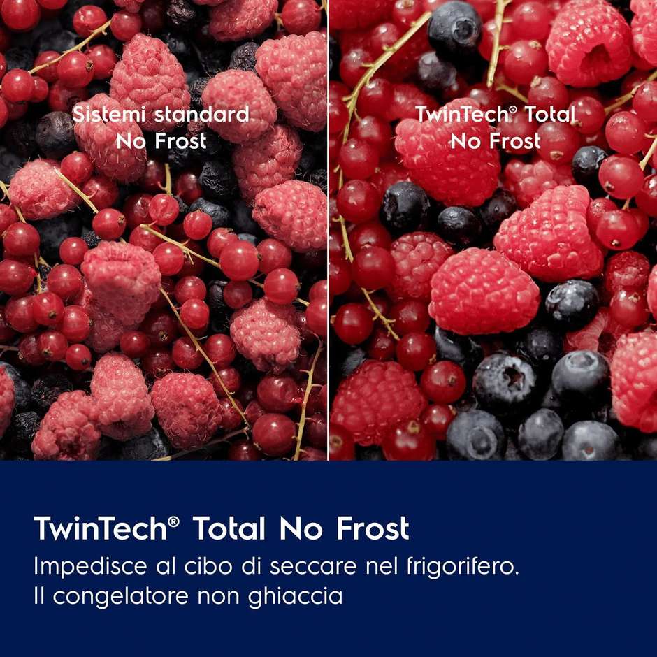 Electrolux ENA7TE75S frigorifero combinato da incasso TwinTech Total No Frost 375 l, classe E