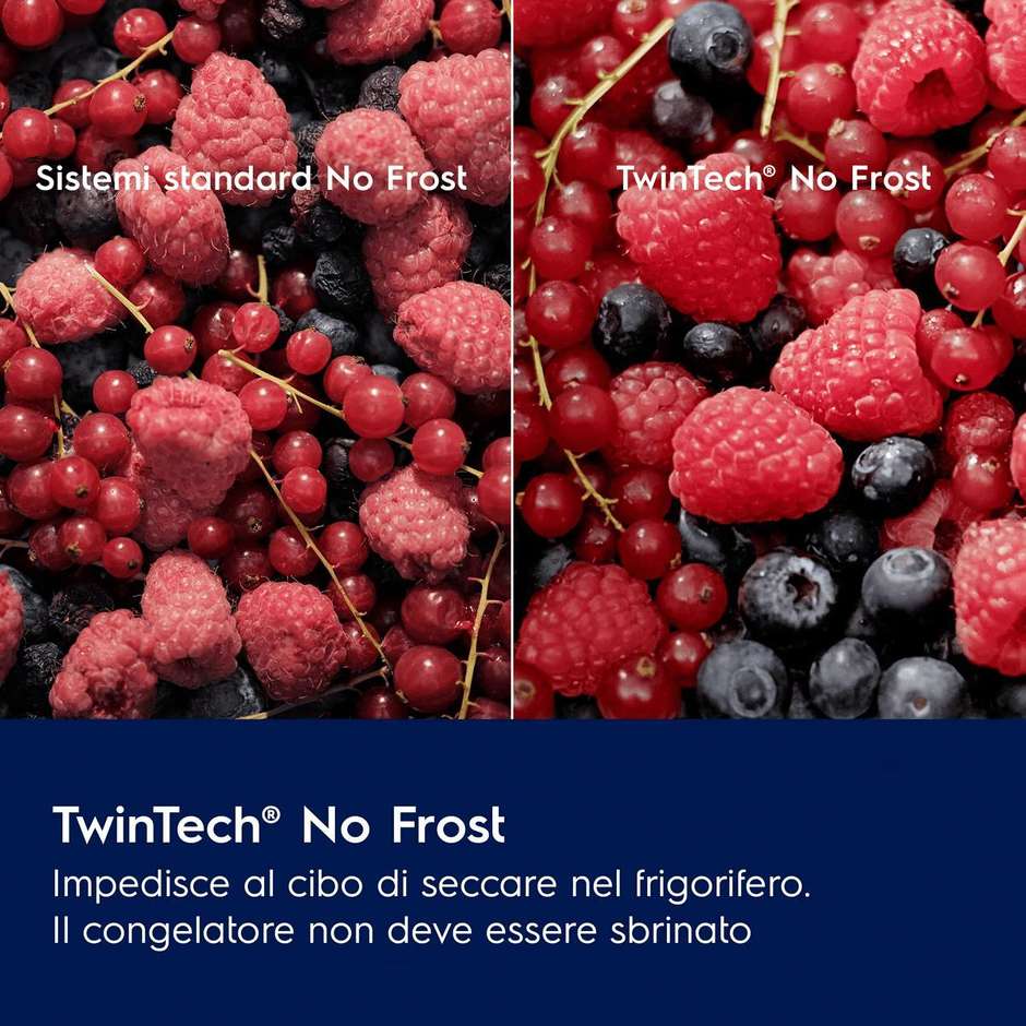 Electrolux ENA7TE75S frigorifero combinato da incasso TwinTech Total No Frost 375 l, classe E