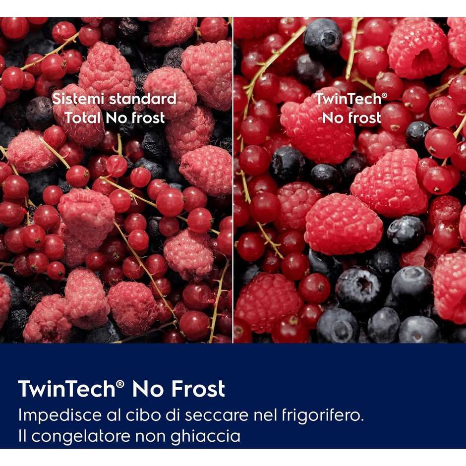 Electrolux ENA7TE75S frigorifero combinato da incasso TwinTech Total No Frost 375 l, classe E