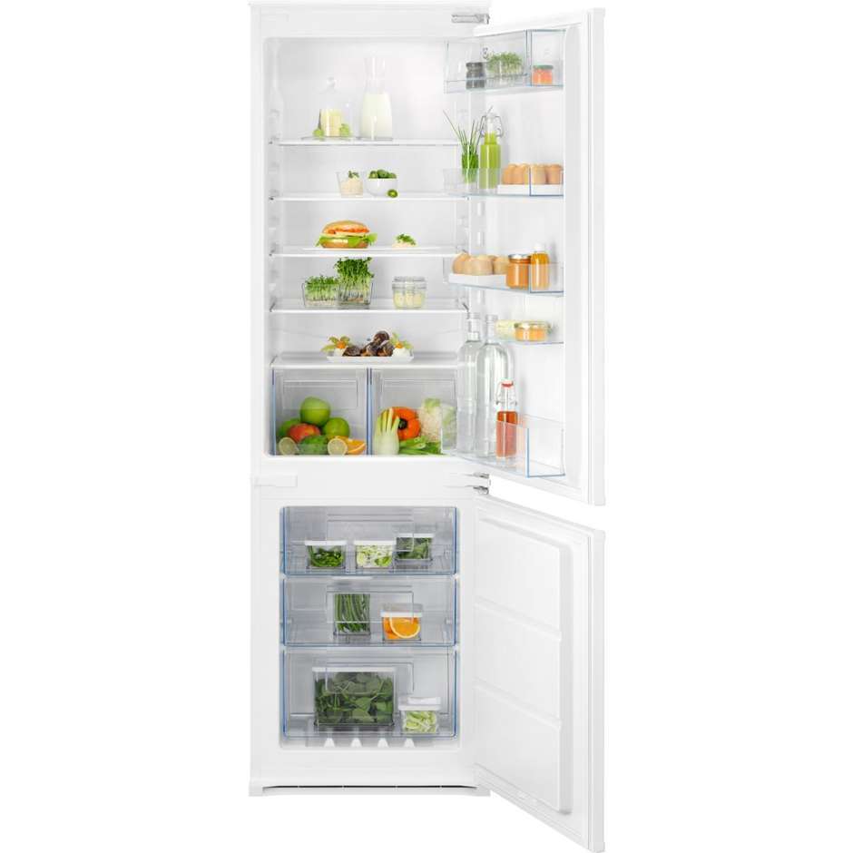 Electrolux ENT6NE18S Frigorifero Combinato da Incasso 257 Litri Total No Frost TwinTech Doppio Circuito Classe E Bianco