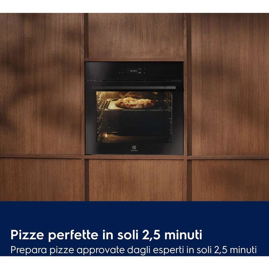 Electrolux EOX8P08WH Forno da Incasso Pirolitico Pizza Expert 72L A++ Nero