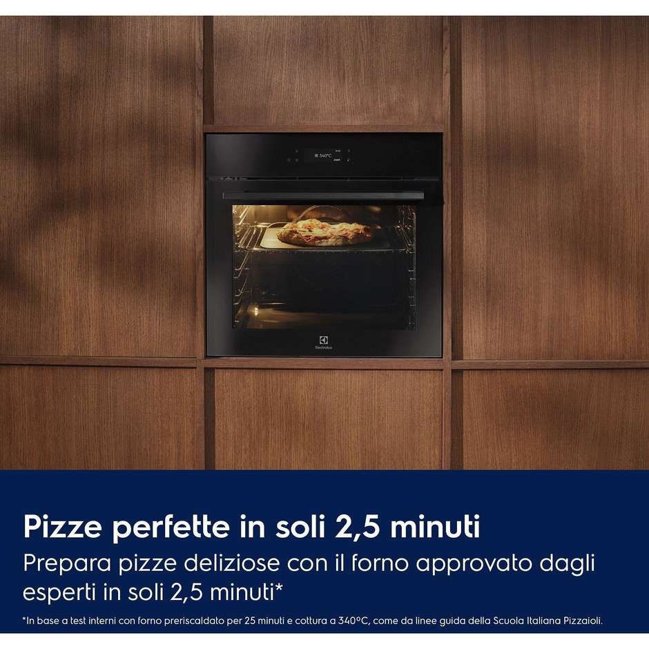 Electrolux EOX8P08WH Forno da Incasso Pirolitico Pizza Expert 72L A++ Nero