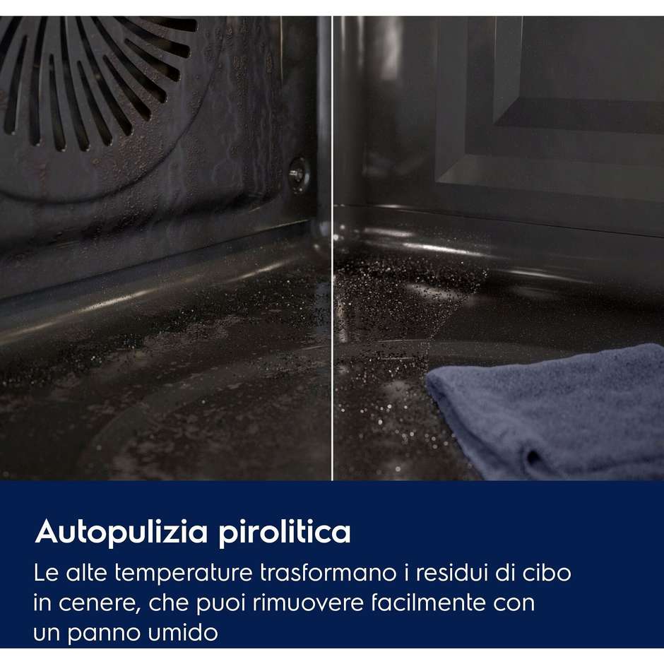 Electrolux EOX8P08WH Forno da Incasso Pirolitico Pizza Expert 72L A++ Nero
