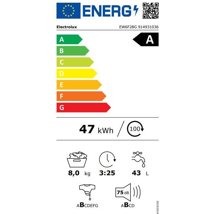 Electrolux EW6F28G Lavatrice Carica frontale Capacita 8 Kg Classe A Colore Bianco