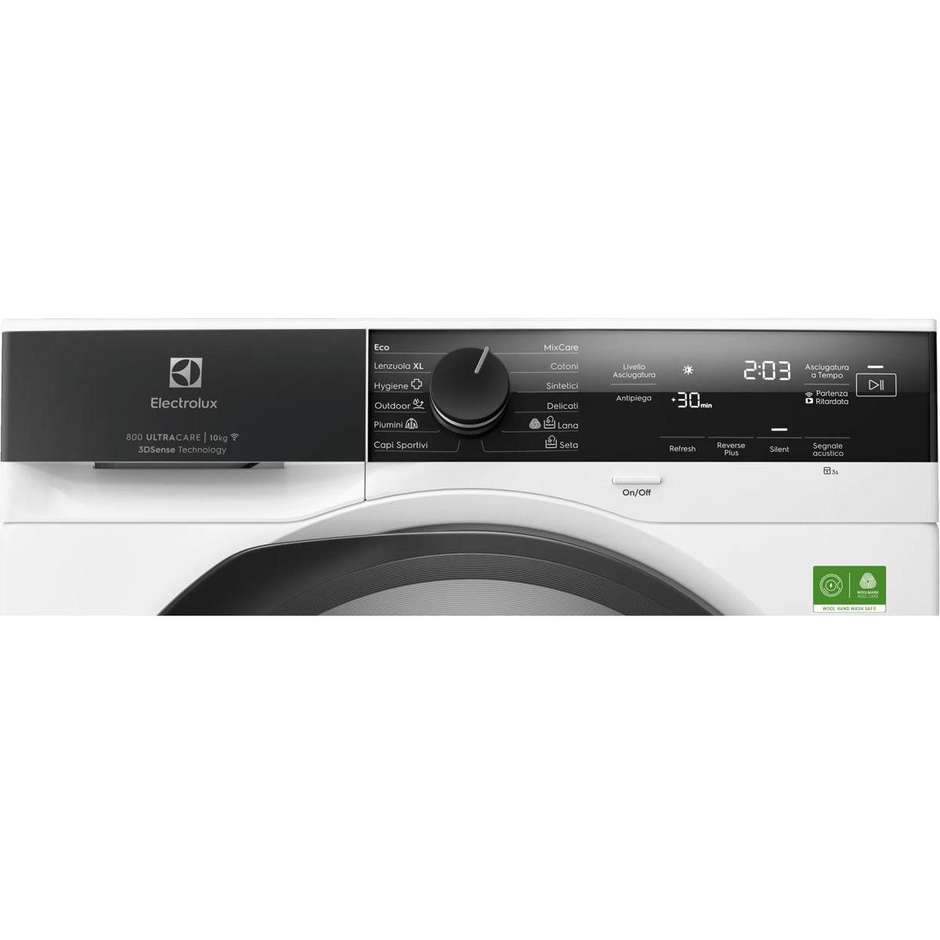 Electrolux EW7H4E10BY 800 UltraCare Asciugatrice a pompa di calore 10 kg Classe B Wi-Fi Bianca