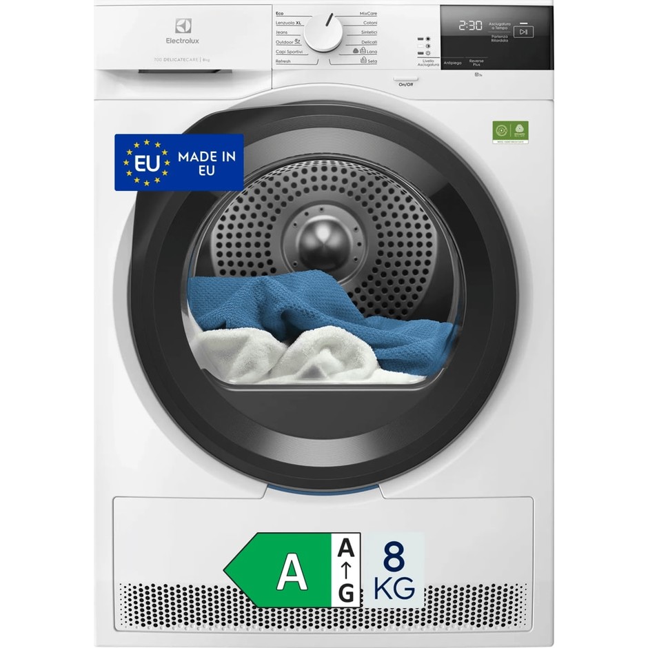 Electrolux EW7HBG28A 700 DelicateCare asciugatrice a pompa di calore 8 kg, classe A