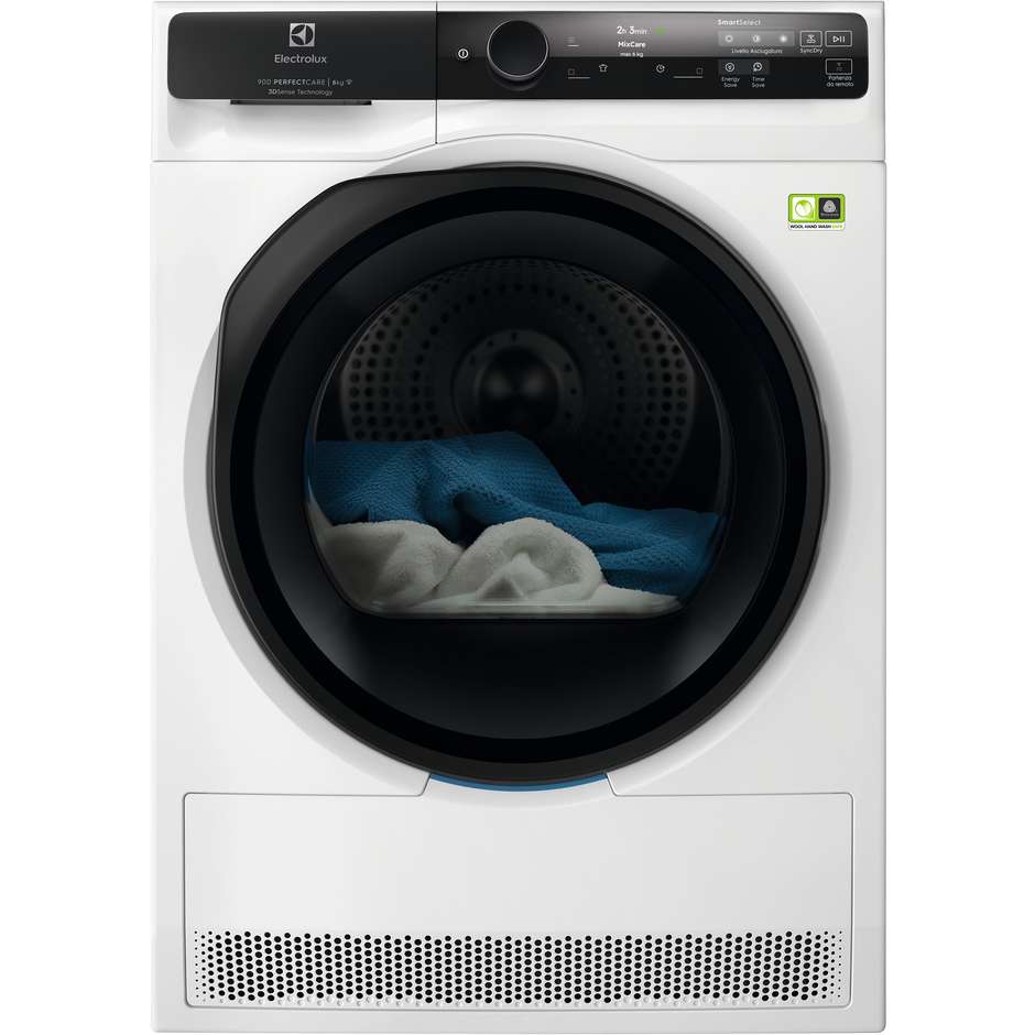 Electrolux EW9H78GCY Asciugatrice a pompa di calore Libera installazione Caricamento frontale Capacita 8 Kg Classe A+++ Colore Bianco