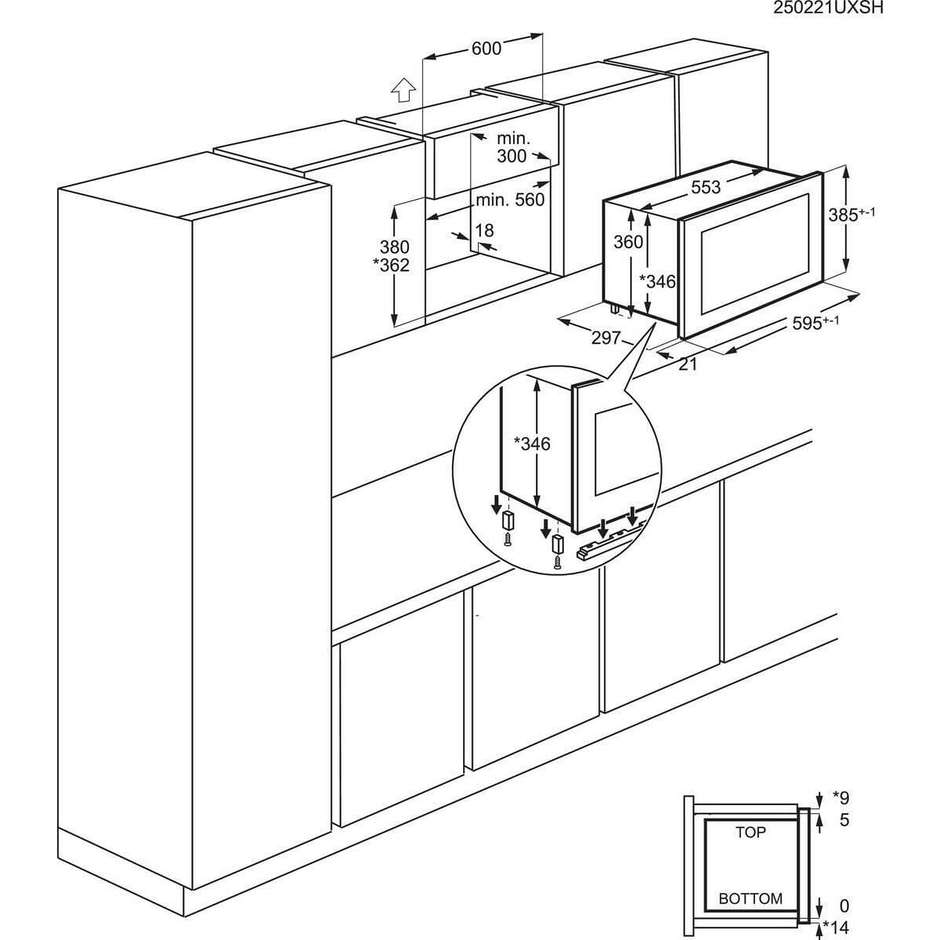 Electrolux LMS4203TMK Microonde Grill da incasso 20 L 800 W Nero