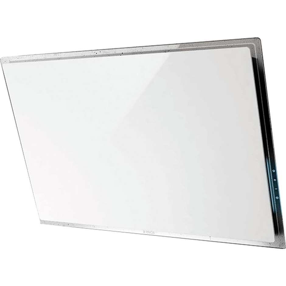 Elica ELLE WH/F/80 Cappa filtrante a parete 80 cm 669m³/h 3 velocità Classe A colore vetro Bianco
