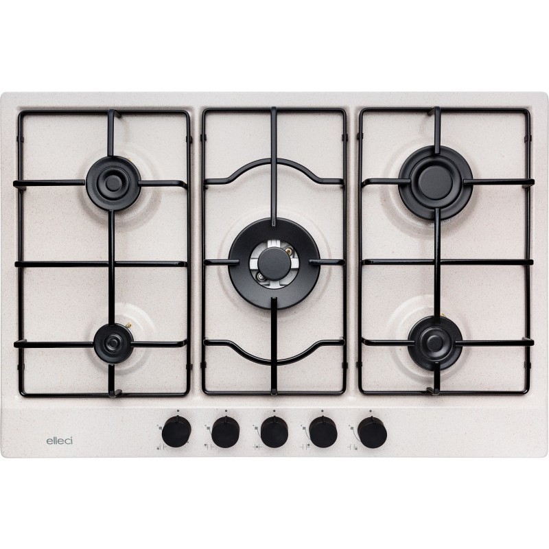 Piano Cottura 5 Fuochi Colore Avena