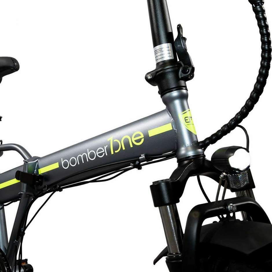 EMG BOMBER ONE ANTRACITE E-bike Ruote 20" Velocita max 25 Km/h Autonimia 40 Km Ripiegabile Colore Antracite