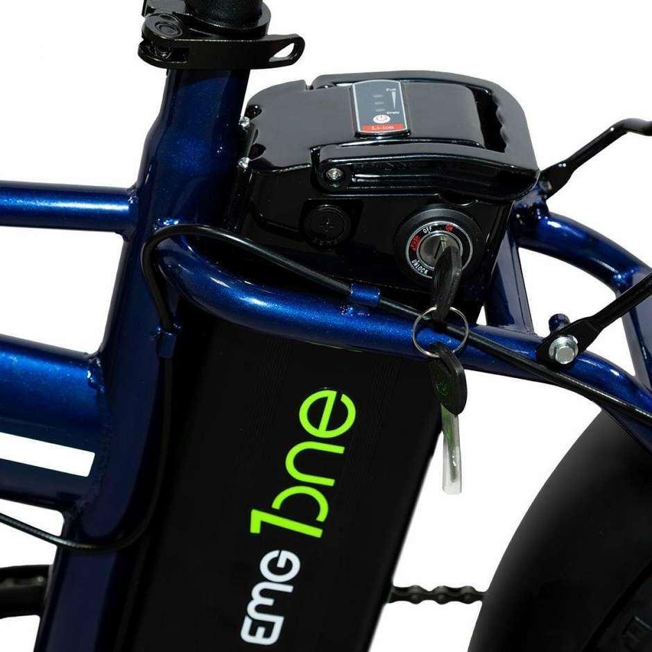 EMG BOMBER ONE ANTRACITE E-bike Ruote 20" Velocita max 25 Km/h Autonimia 40 Km Ripiegabile Colore Blu