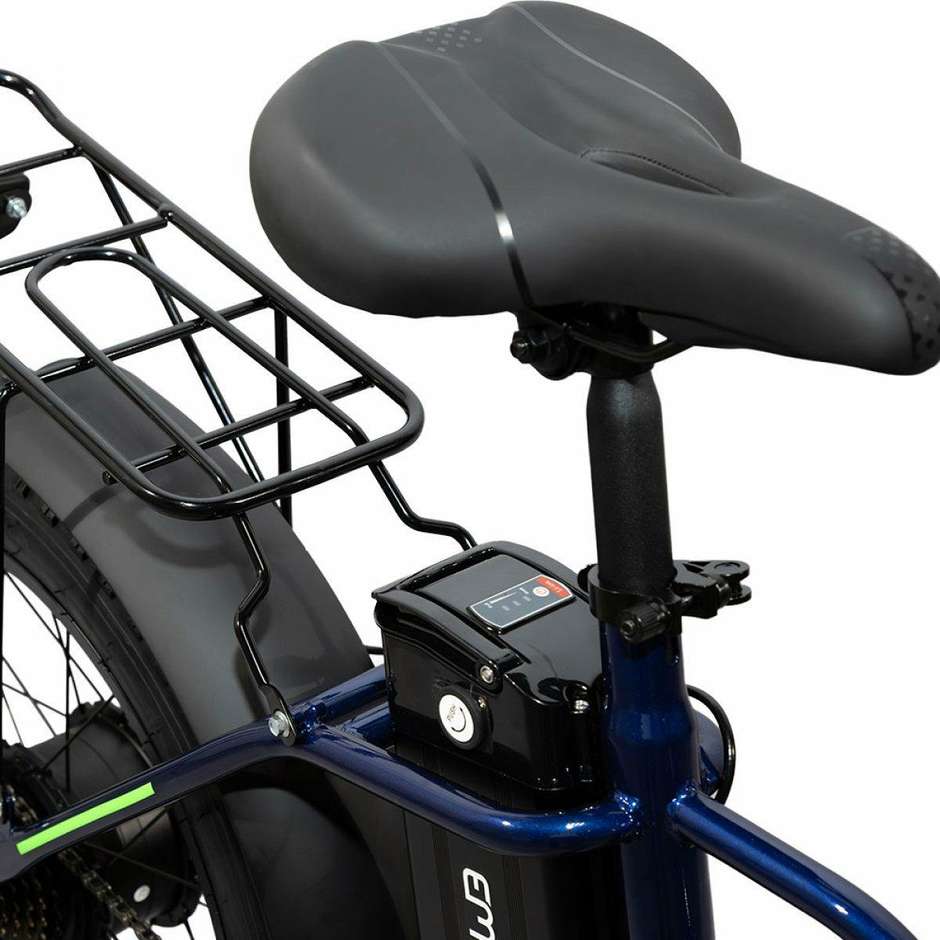 EMG Bomber One Blue E-Bike Pieghevole Fat Bike 20" Motore 250W Batteria 36V 10Ah Cambio Shimano 6V Blu