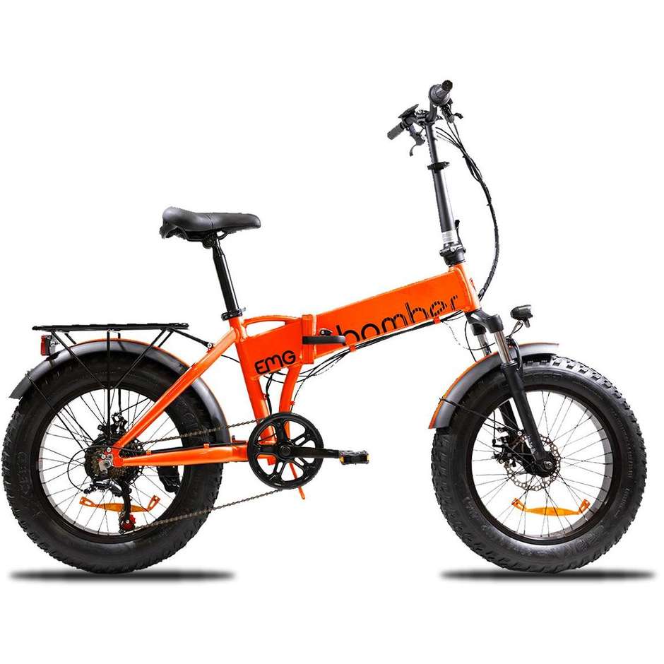 EMG Fat Bike Bomber Potenza motore 250 W con telaio 17" foldable Ruota 20" Batteria 10Ah Colore Arancione