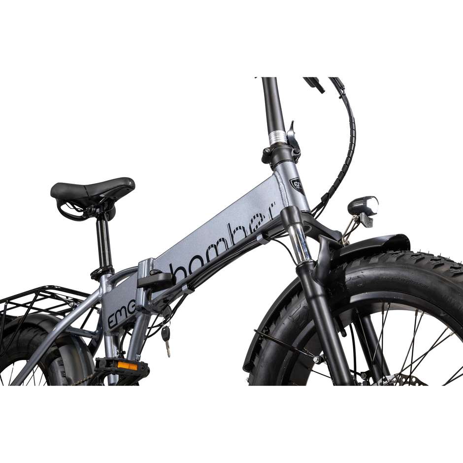 EMG Fat Bike Bomber Ruota 20" Batteria 10Ah Velocità massima 25 km/h Autonomia max 40 km Potenza 250 W Colore Grigio