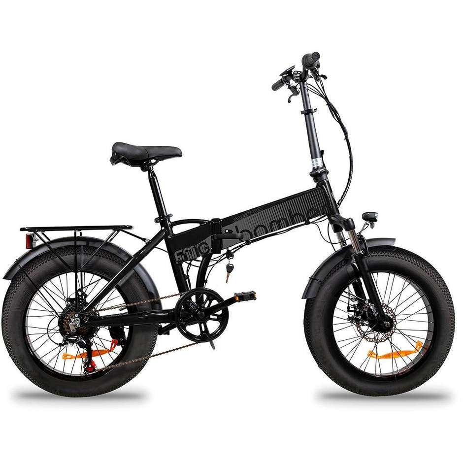 EMG Fat Bike Bomber ZETA Pieghevole Ruota 20" Motore 250 W Autonomia 30 Km Velocita max 25 Km/h Colore Nero